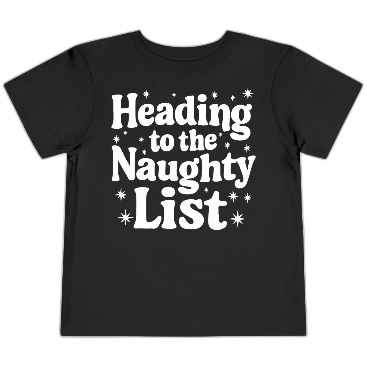 Heading To The Naughty List Toddler T-Shirt in Black