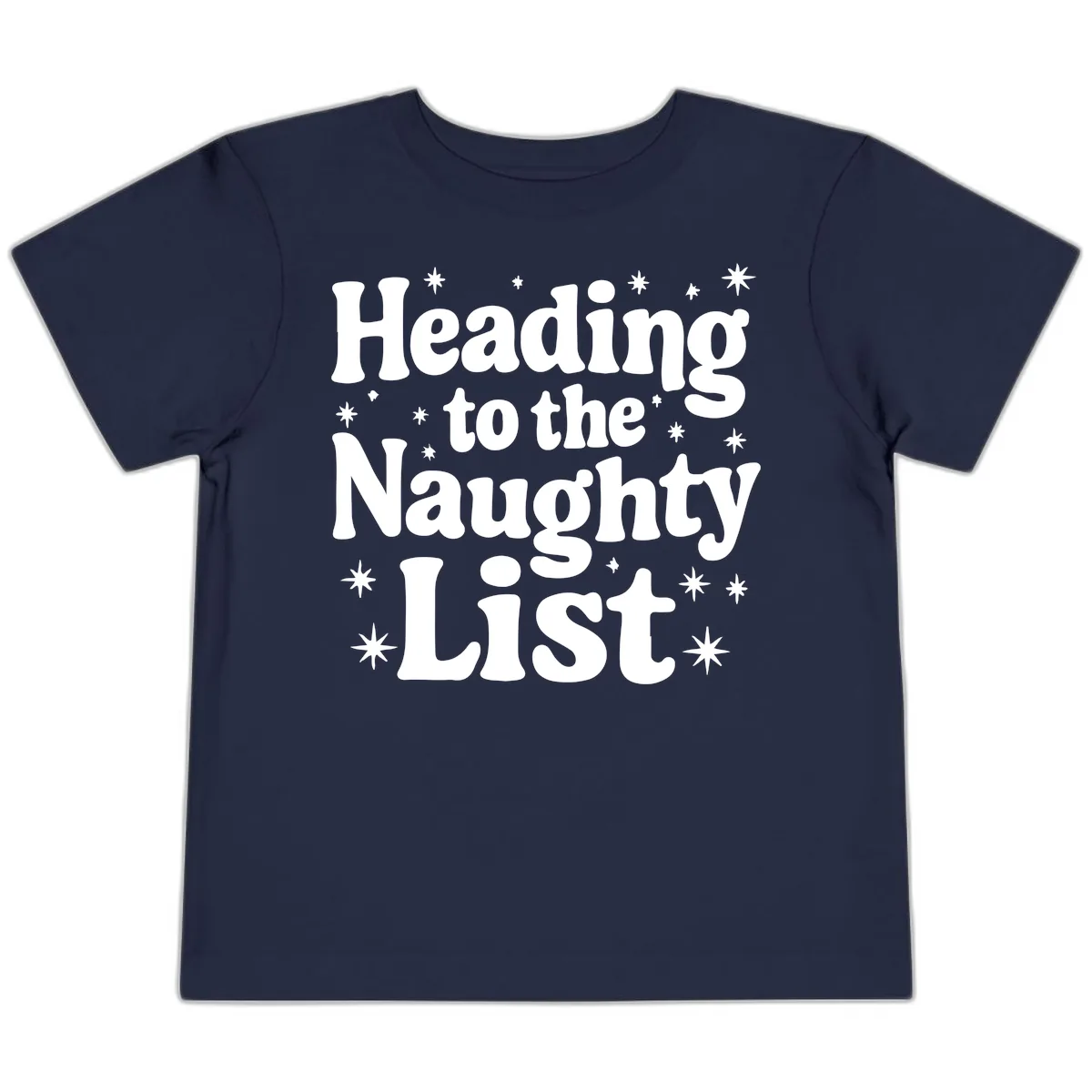Heading To The Naughty List Toddler T-Shirt in Navy