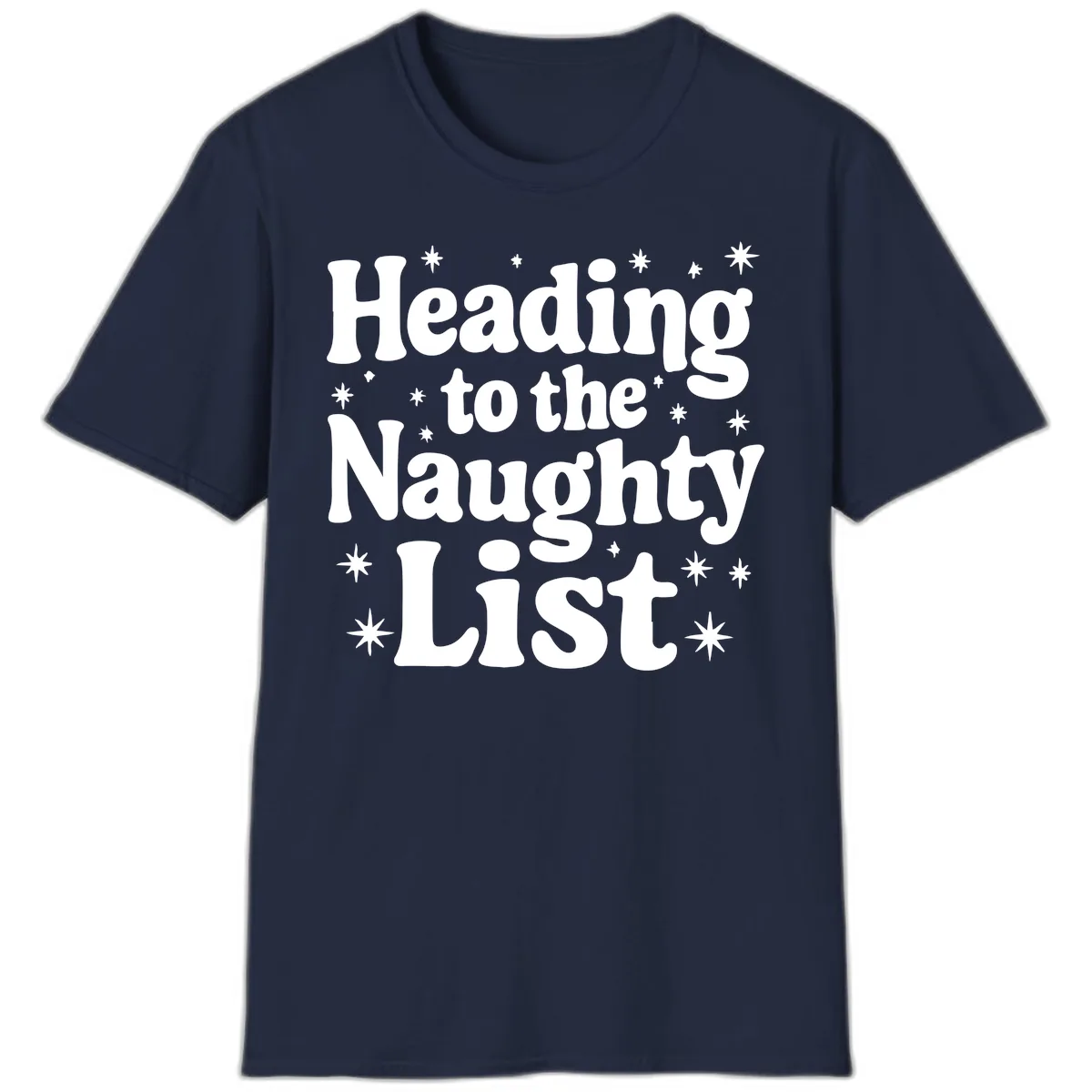 Heading To The Naughty List T-Shirt in Navy