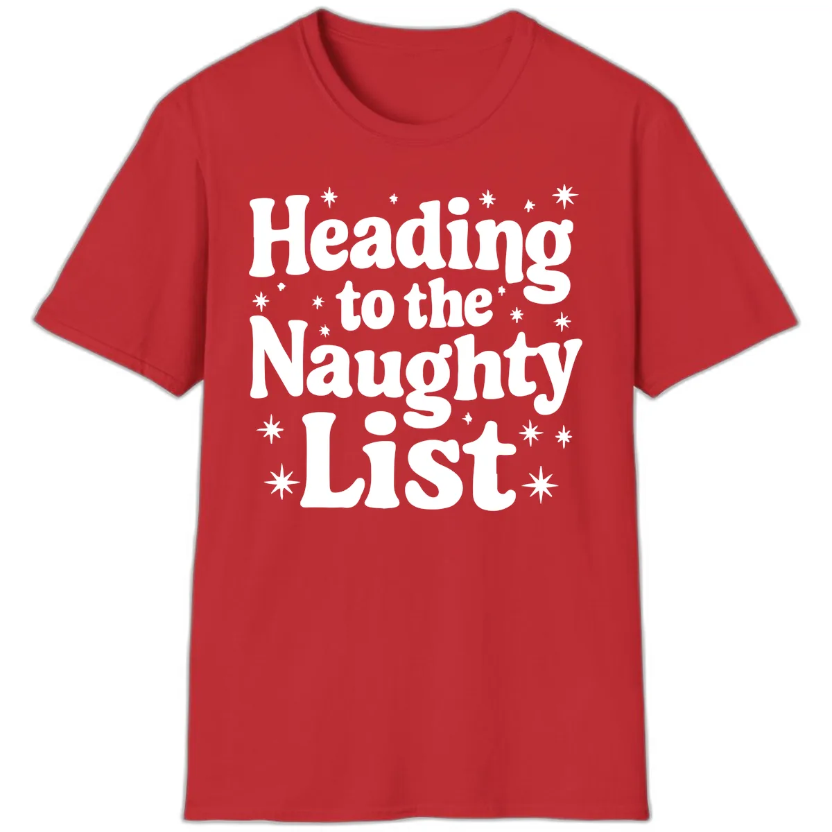 Heading To The Naughty List T-Shirt in Red