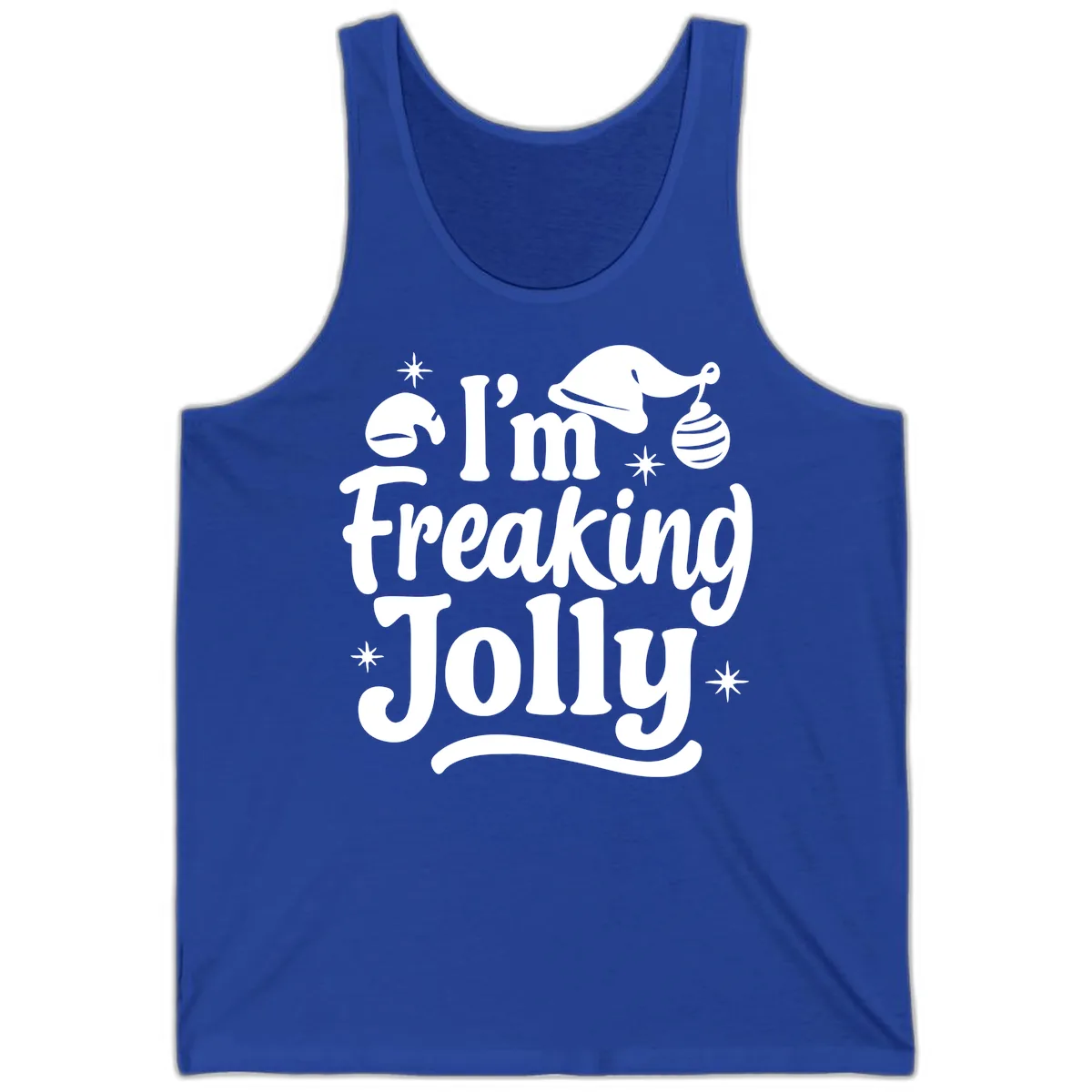 I'm Freaking Jolly Christmas Design Tank in True Royal