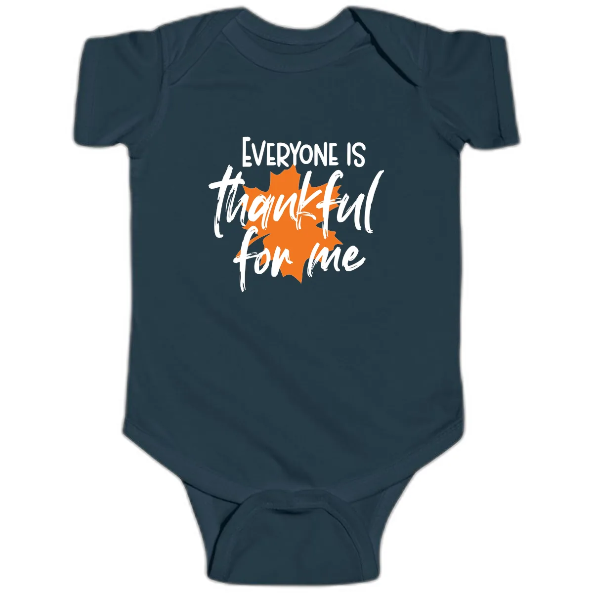 Everyone Is Thankful For Me Thanksgiving Baby Onesie in Navy