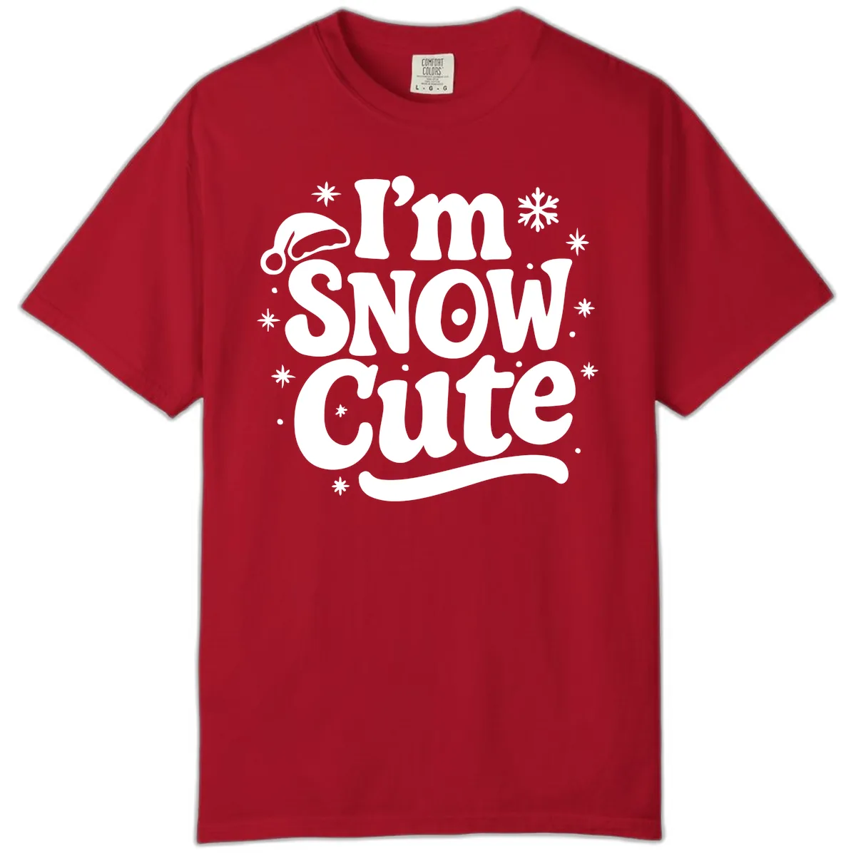 I'm Snow Cute Christmas Graphic Comfort Color in Red