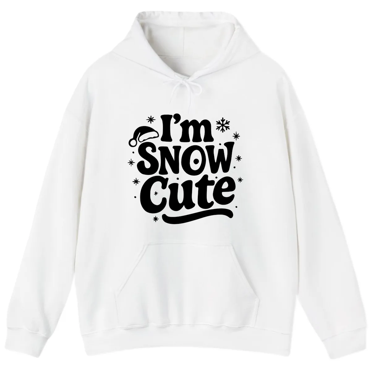 I'm Snow Cute Christmas Graphic Hoodie in White