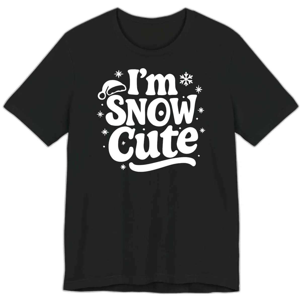 I'm Snow Cute Christmas Graphic Premium T-Shirt in Black