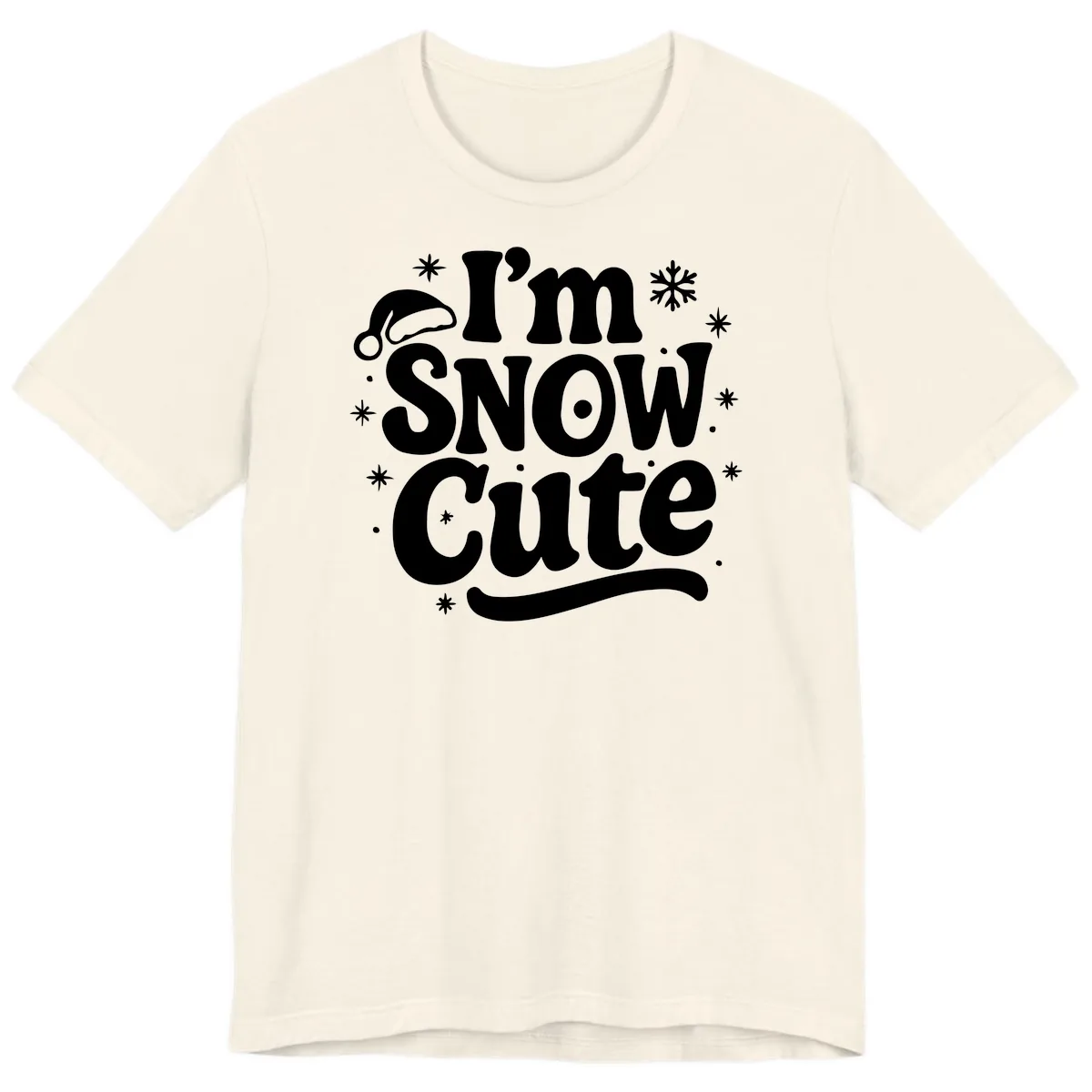 I'm Snow Cute Christmas Graphic Premium T-Shirt in Natural