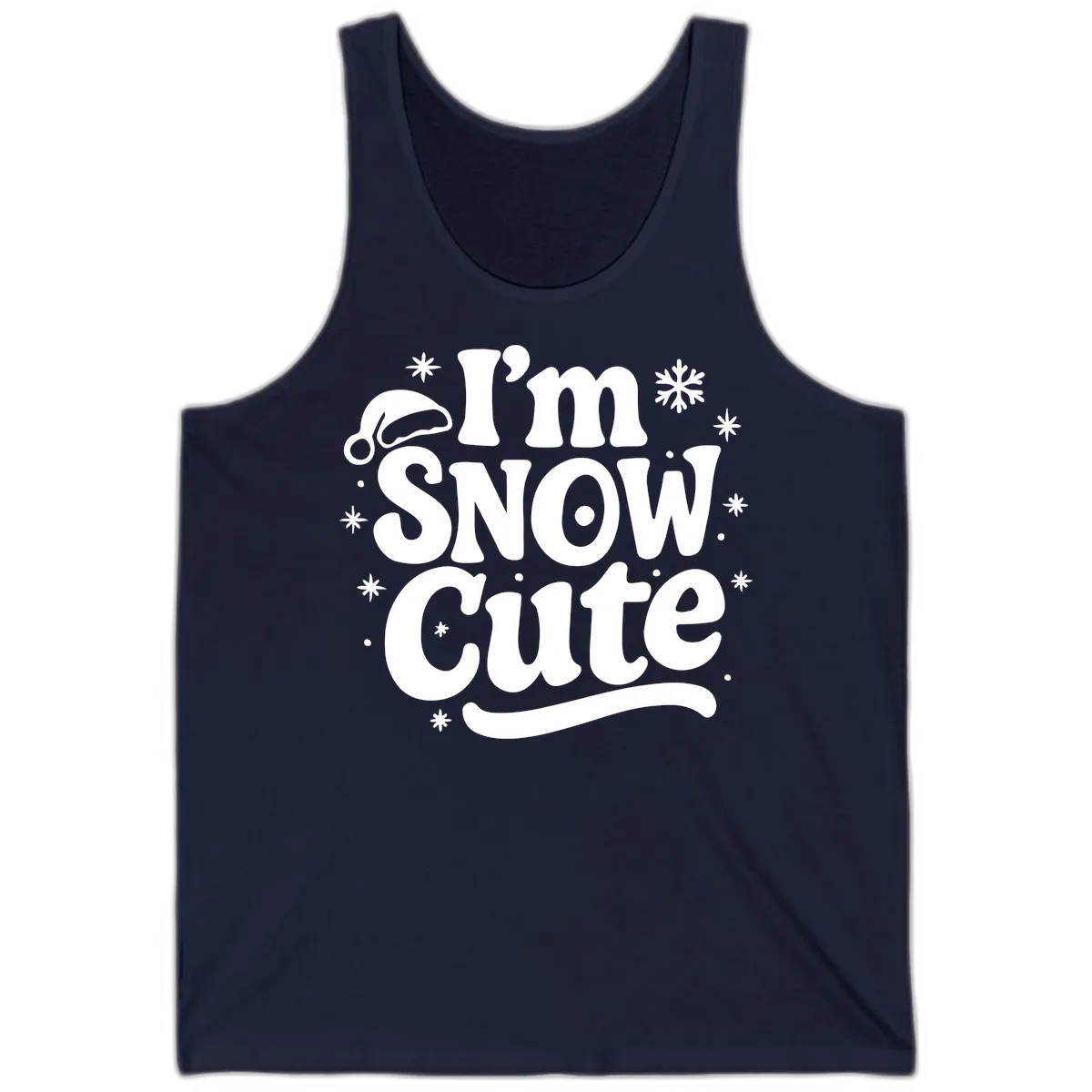 I'm Snow Cute Christmas Graphic Tank in Navy