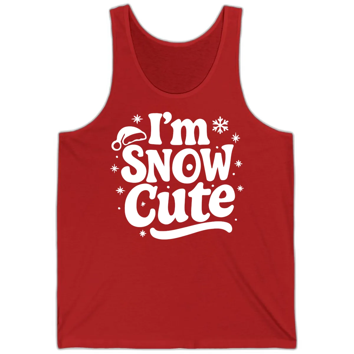 I'm Snow Cute Christmas Graphic Tank in Red