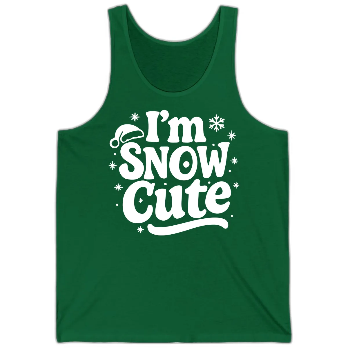 I'm Snow Cute Christmas Graphic Tank in Kelly
