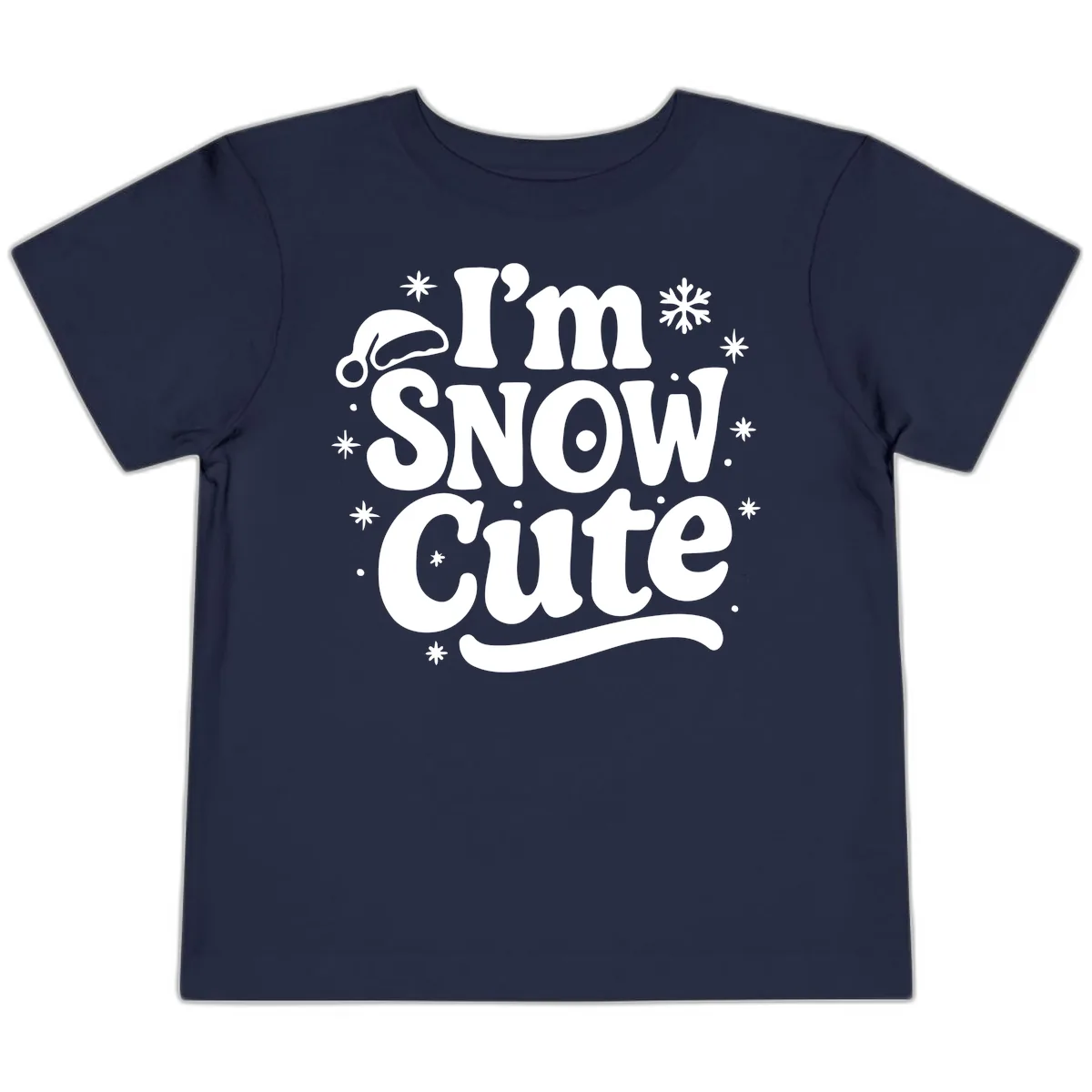I'm Snow Cute Christmas Graphic Toddler T-Shirt in Navy