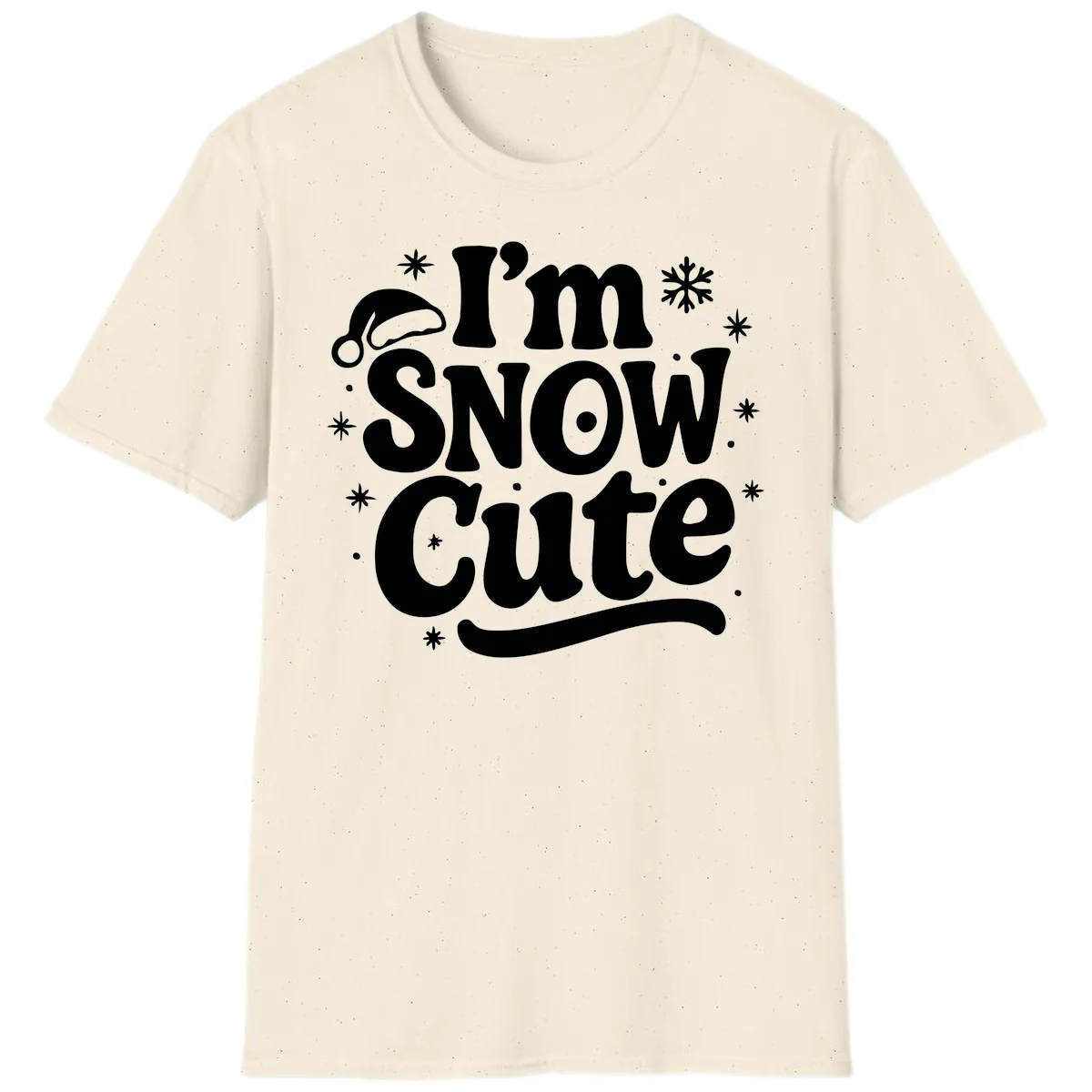 I'm Snow Cute Christmas Graphic T-Shirt in Natural