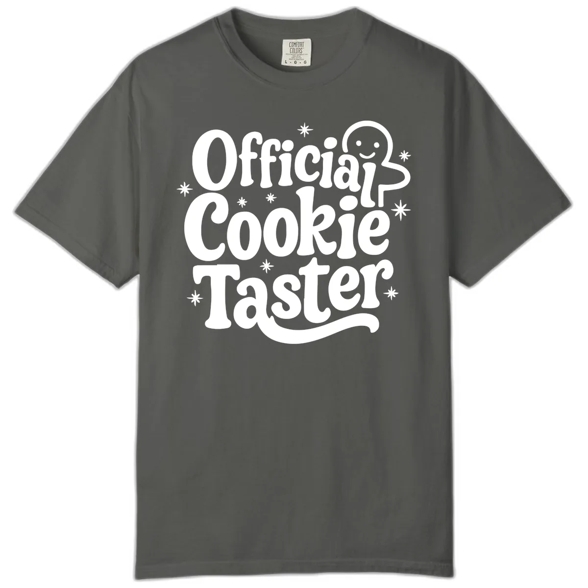 Official Cookie Taster Gingerbread Man Comfort Color in Pepper
