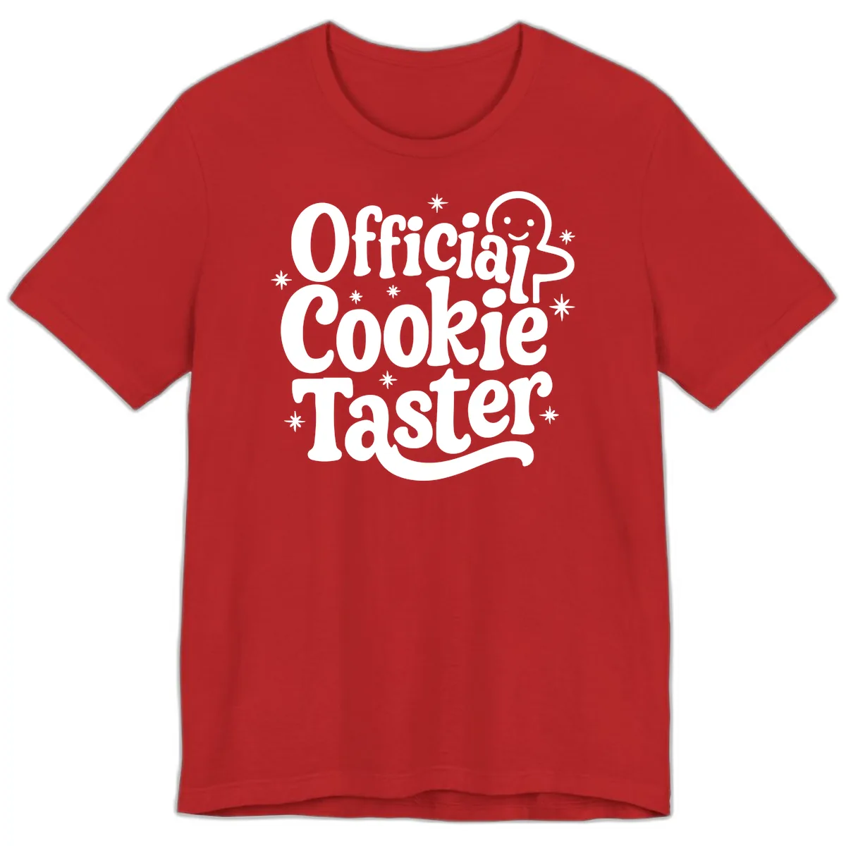 Official Cookie Taster Gingerbread Man Premium T-Shirt in Red