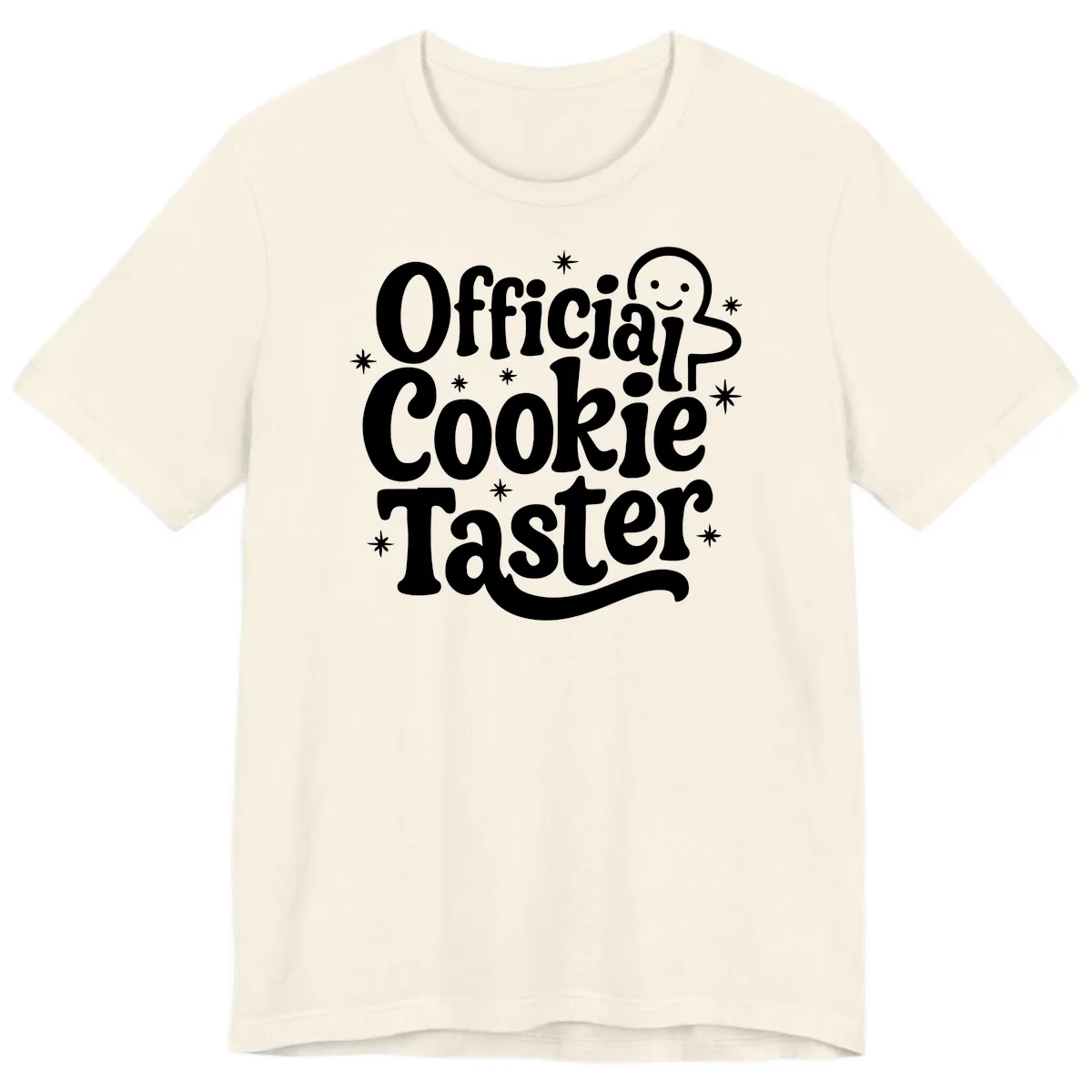 Official Cookie Taster Gingerbread Man Premium T-Shirt in Natural