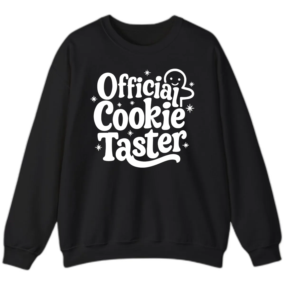 Official Cookie Taster Gingerbread Man Sweatshirt in Black