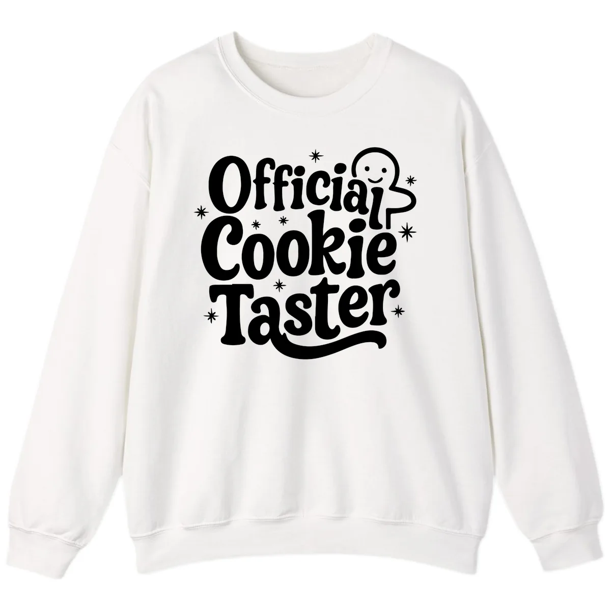 Official Cookie Taster Gingerbread Man Sweatshirt in White