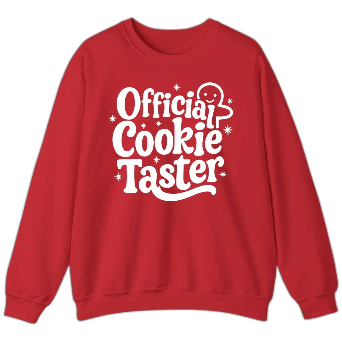 Official Cookie Taster Gingerbread Man Sweatshirt in Red
