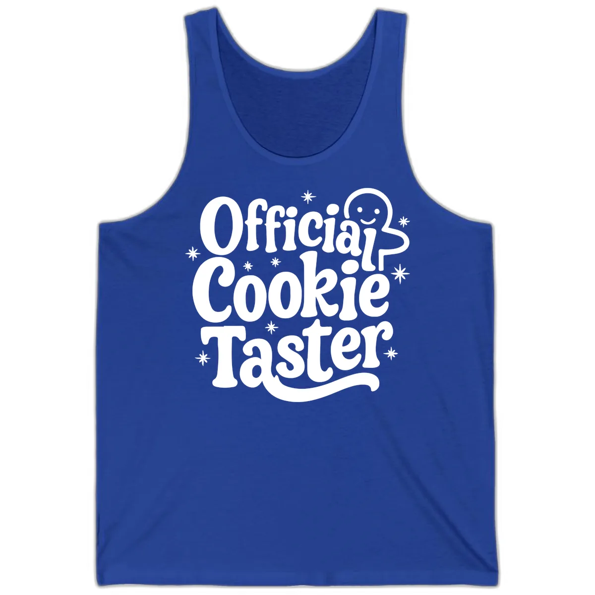 Official Cookie Taster Gingerbread Man Tank in True Royal