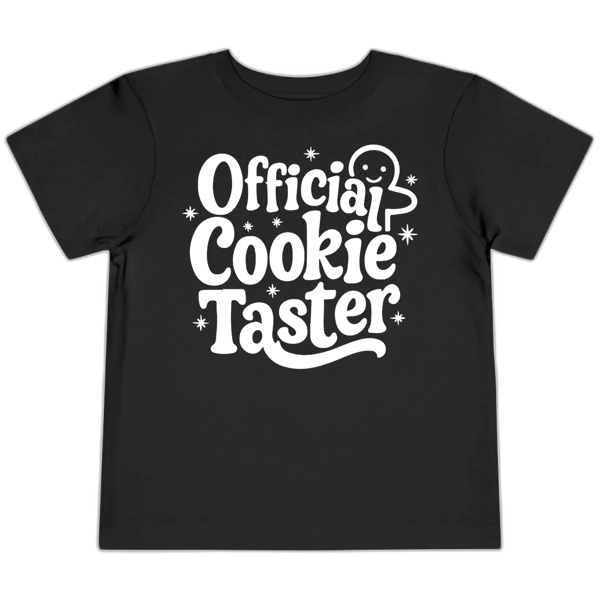 Official Cookie Taster Gingerbread Man Toddler T-Shirt in Black
