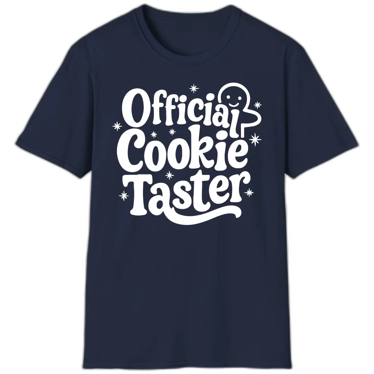 Official Cookie Taster Gingerbread Man T-Shirt in Navy