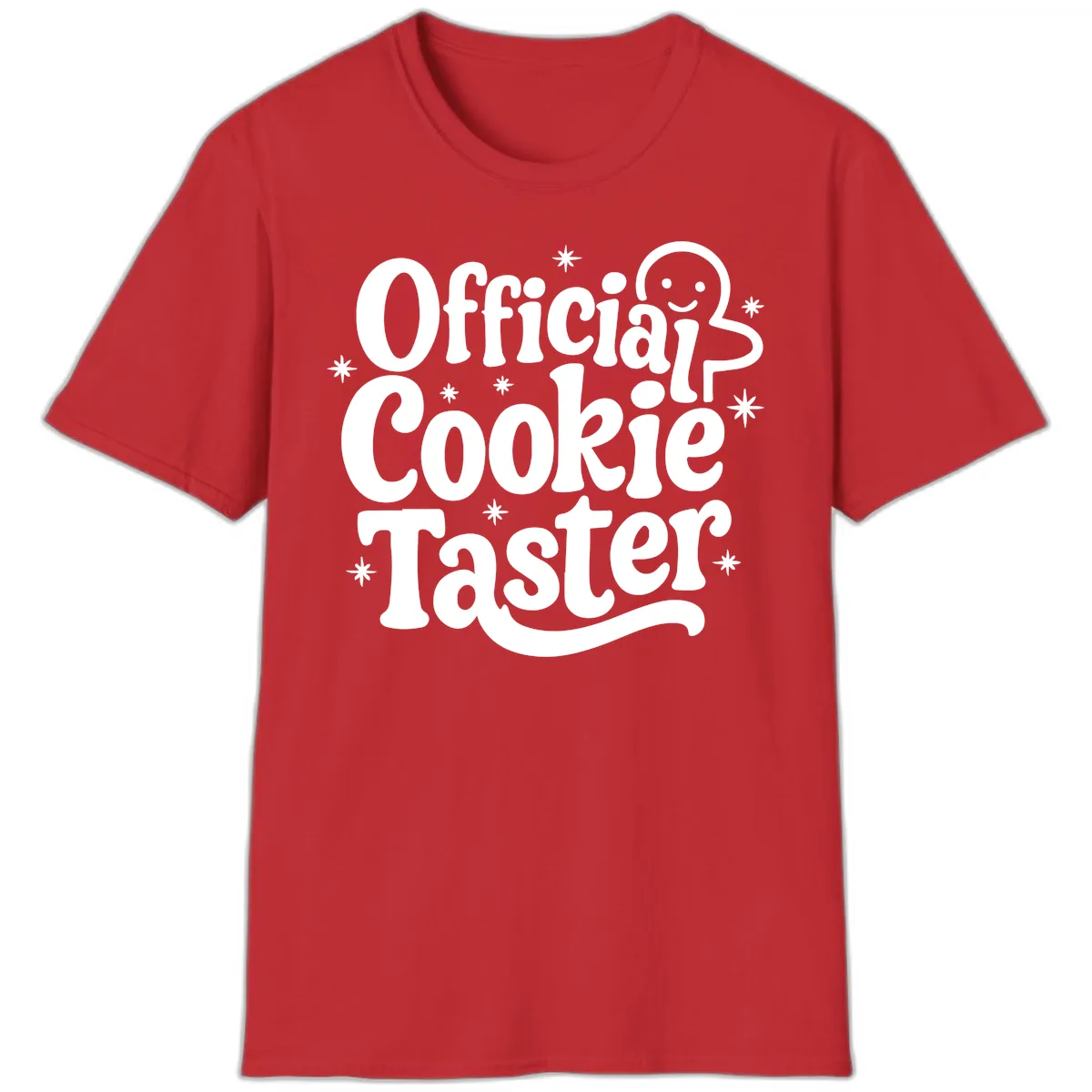 Official Cookie Taster Gingerbread Man T-Shirt in Red