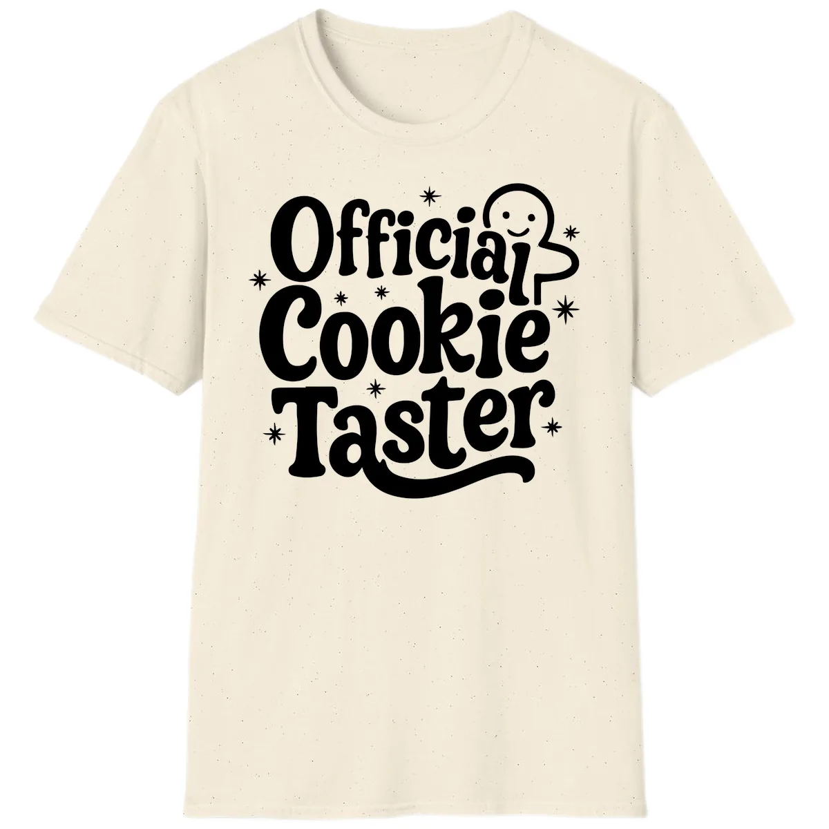 Official Cookie Taster Gingerbread Man T-Shirt in Natural