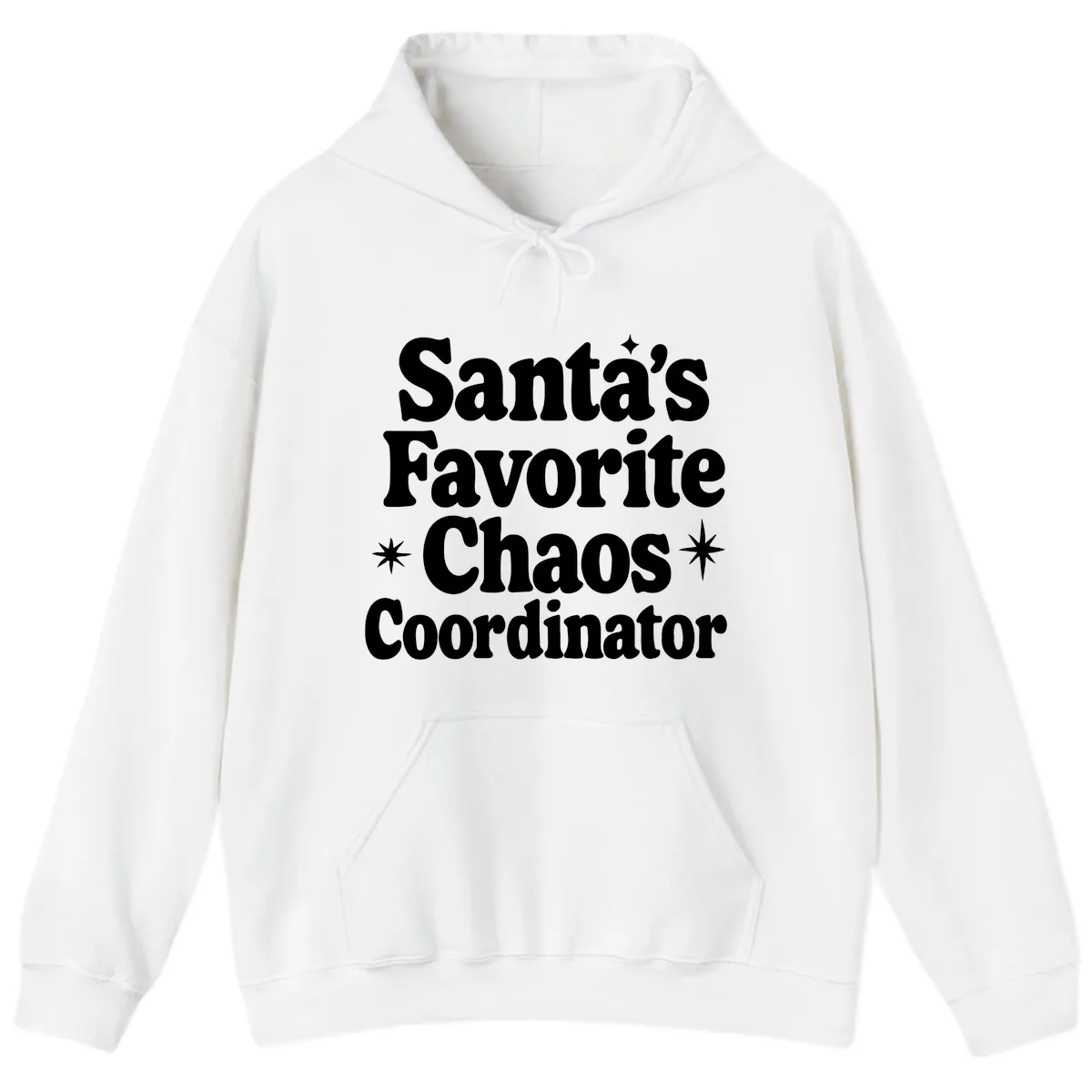 Santa's Favorite Chaos Coordinator Hoodie in White