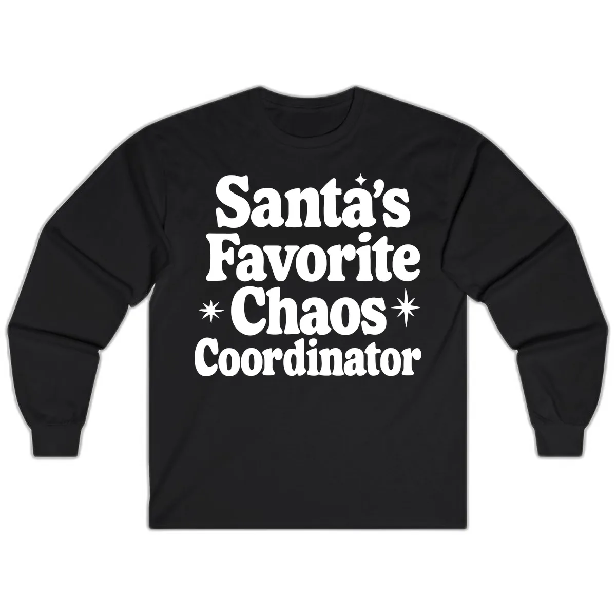 Santa's Favorite Chaos Coordinator Long Sleeve in Black