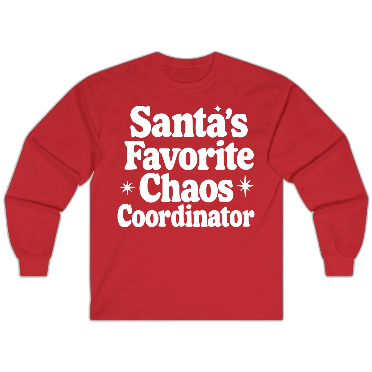 Santa's Favorite Chaos Coordinator Long Sleeve in Red