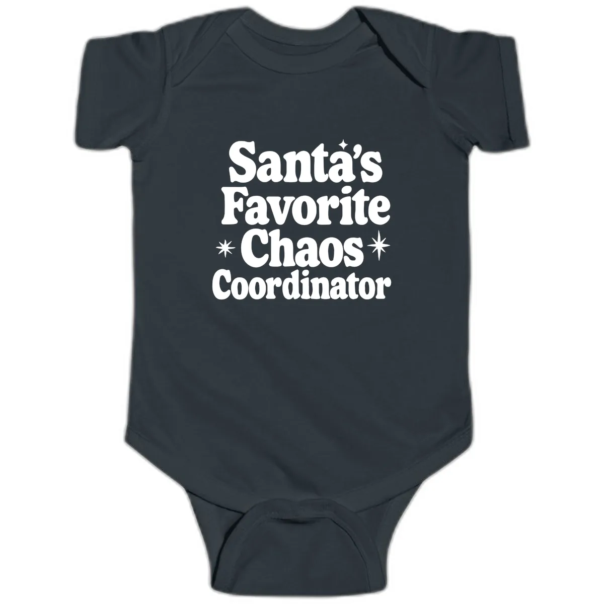 Santa's Favorite Chaos Coordinator Baby Onesie in Black