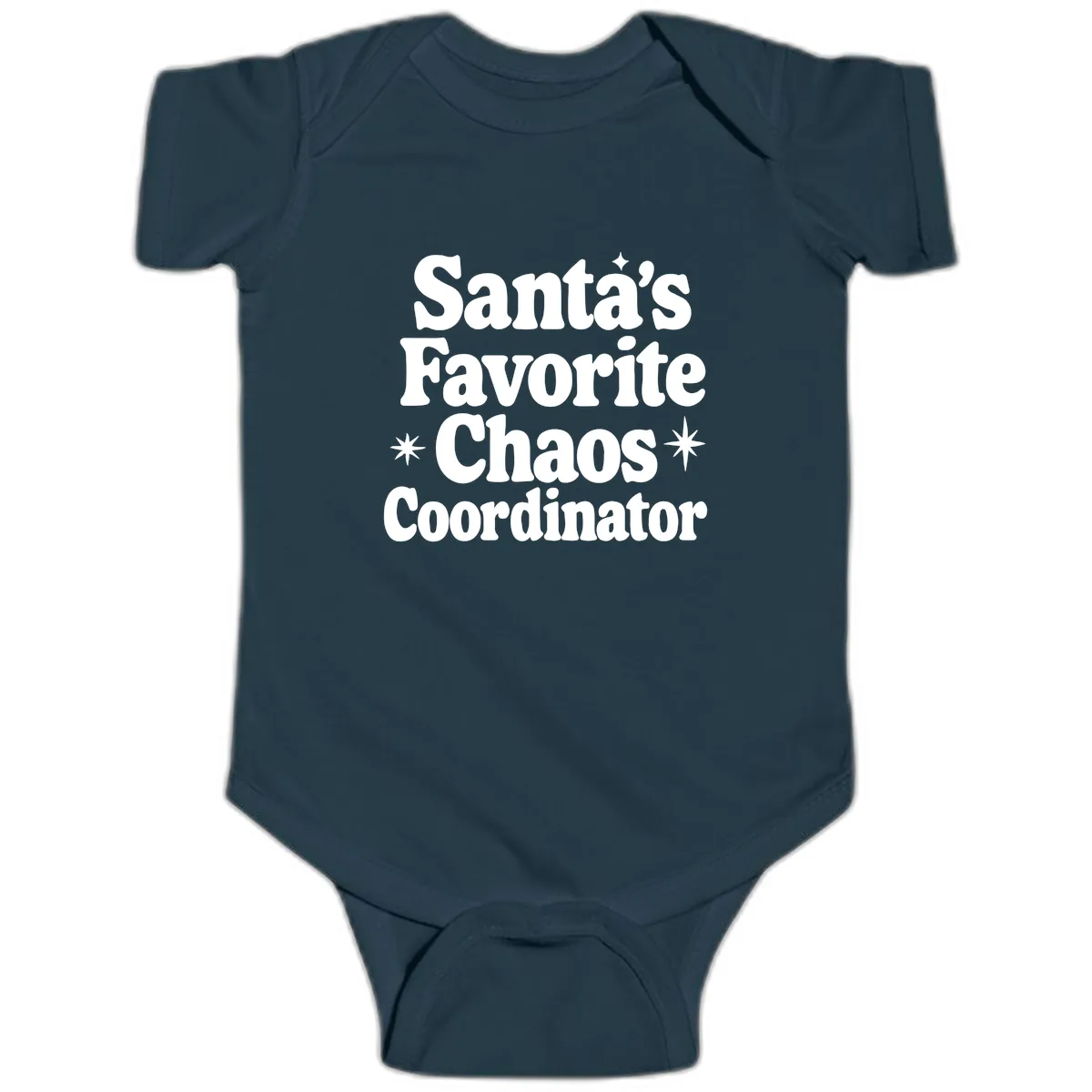 Santa's Favorite Chaos Coordinator Baby Onesie in Navy
