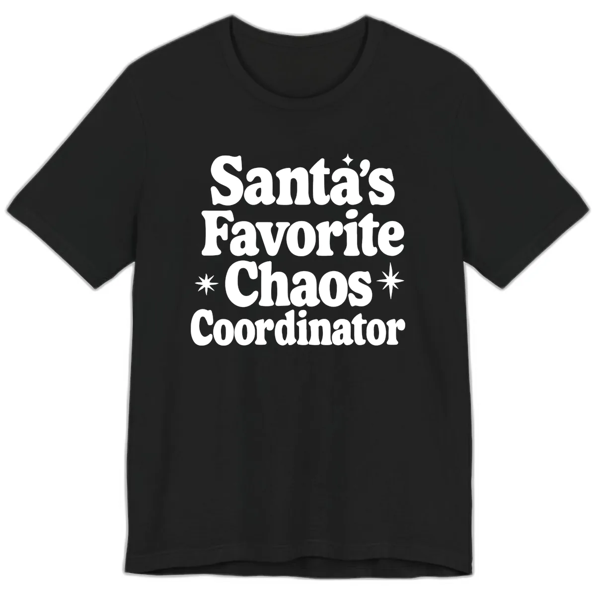 Santa's Favorite Chaos Coordinator Premium T-Shirt in Black