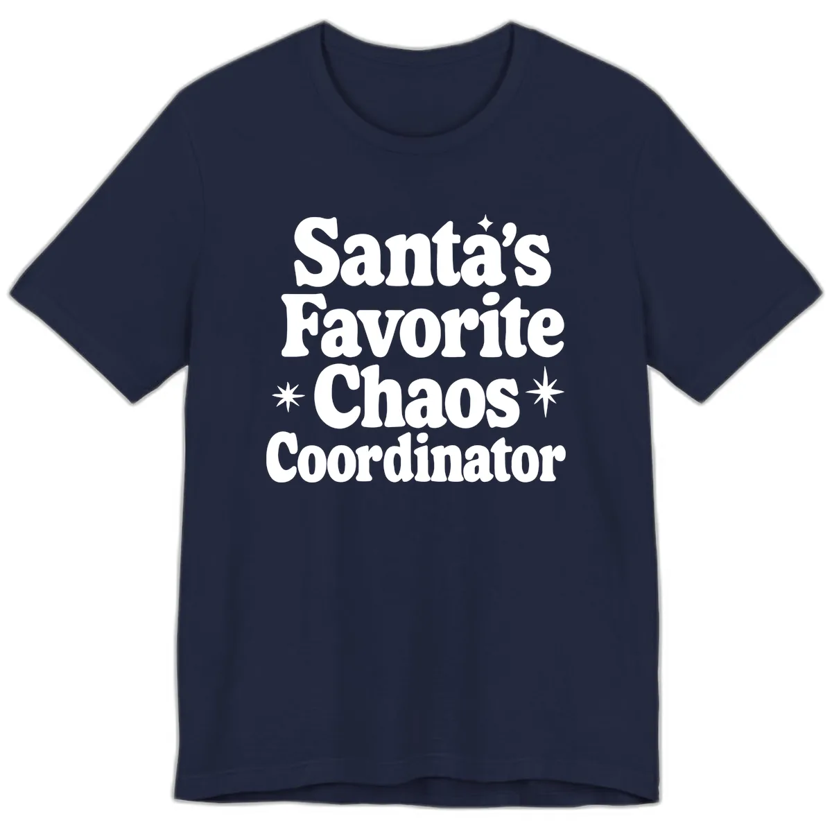 Santa's Favorite Chaos Coordinator Premium T-Shirt in Navy