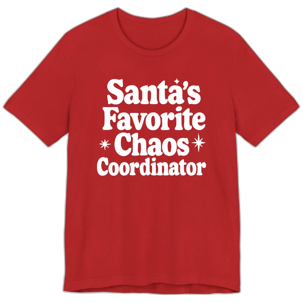 Santa's Favorite Chaos Coordinator Premium T-Shirt in Red