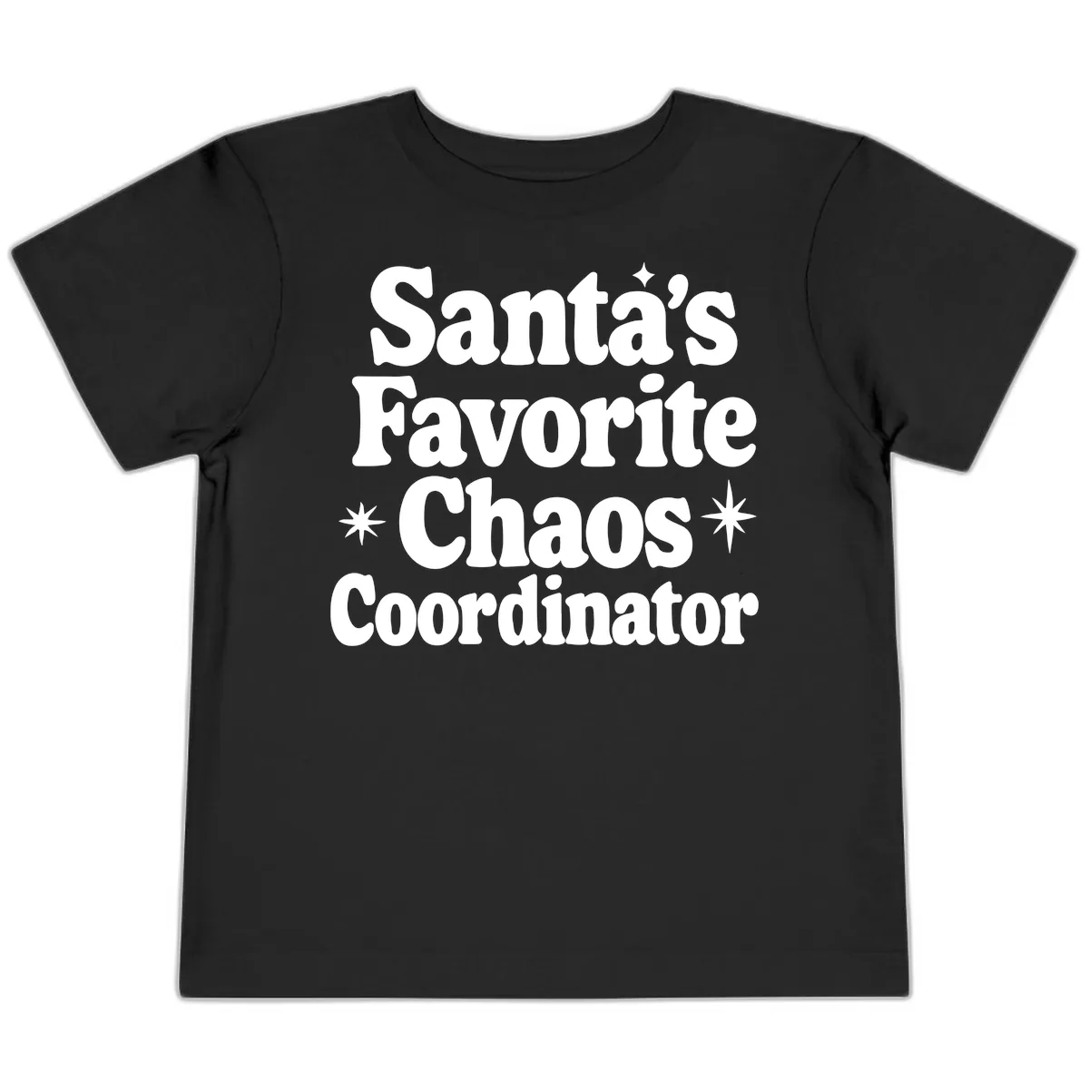Santa's Favorite Chaos Coordinator Toddler T-Shirt in Black