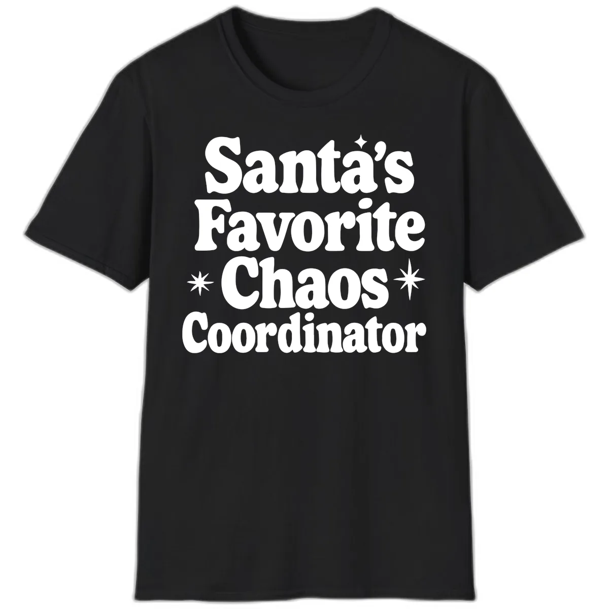 Santa's Favorite Chaos Coordinator T-Shirt in Black