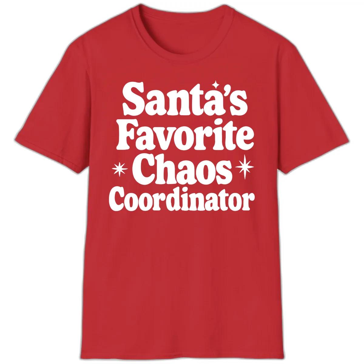 Santa's Favorite Chaos Coordinator T-Shirt in Red