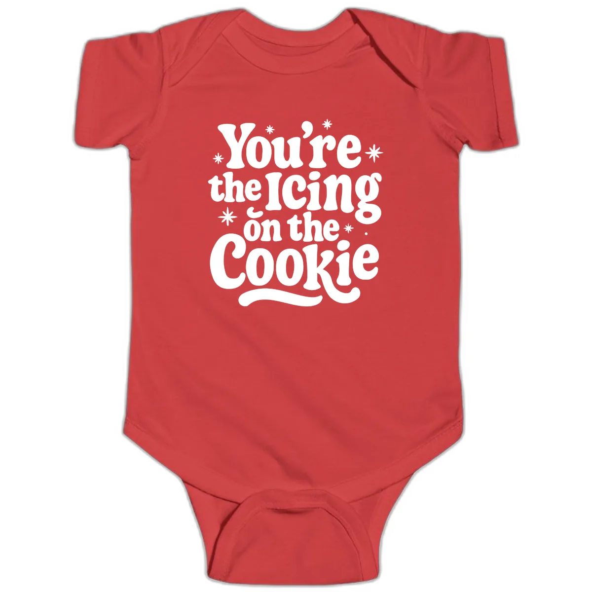 You're The Icing On The Cookie Baby Onesie in Red