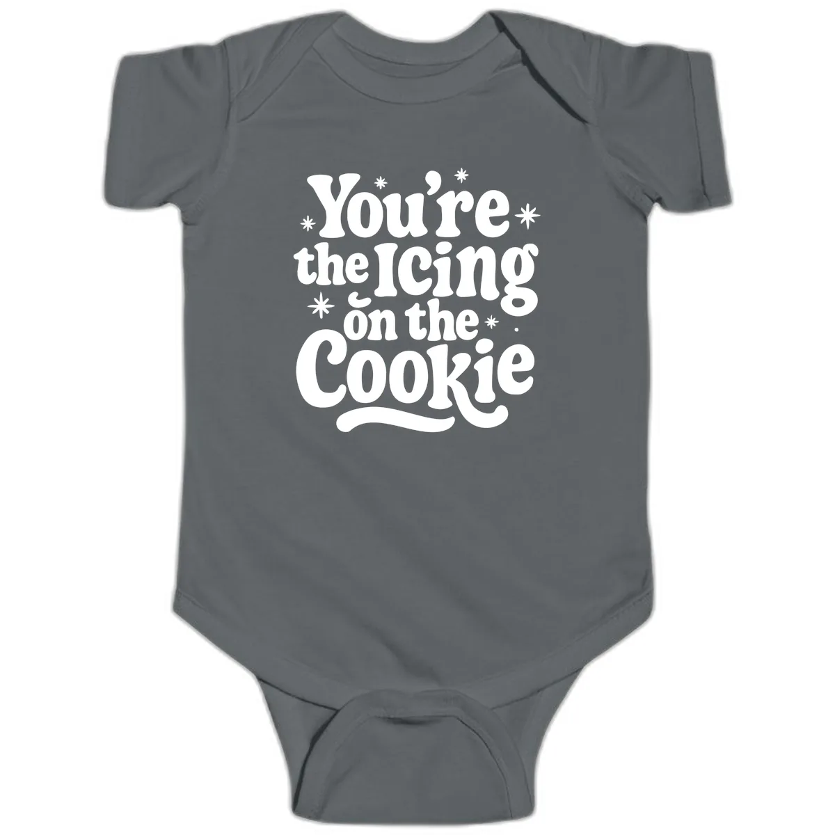 You're The Icing On The Cookie Baby Onesie in Charcoal