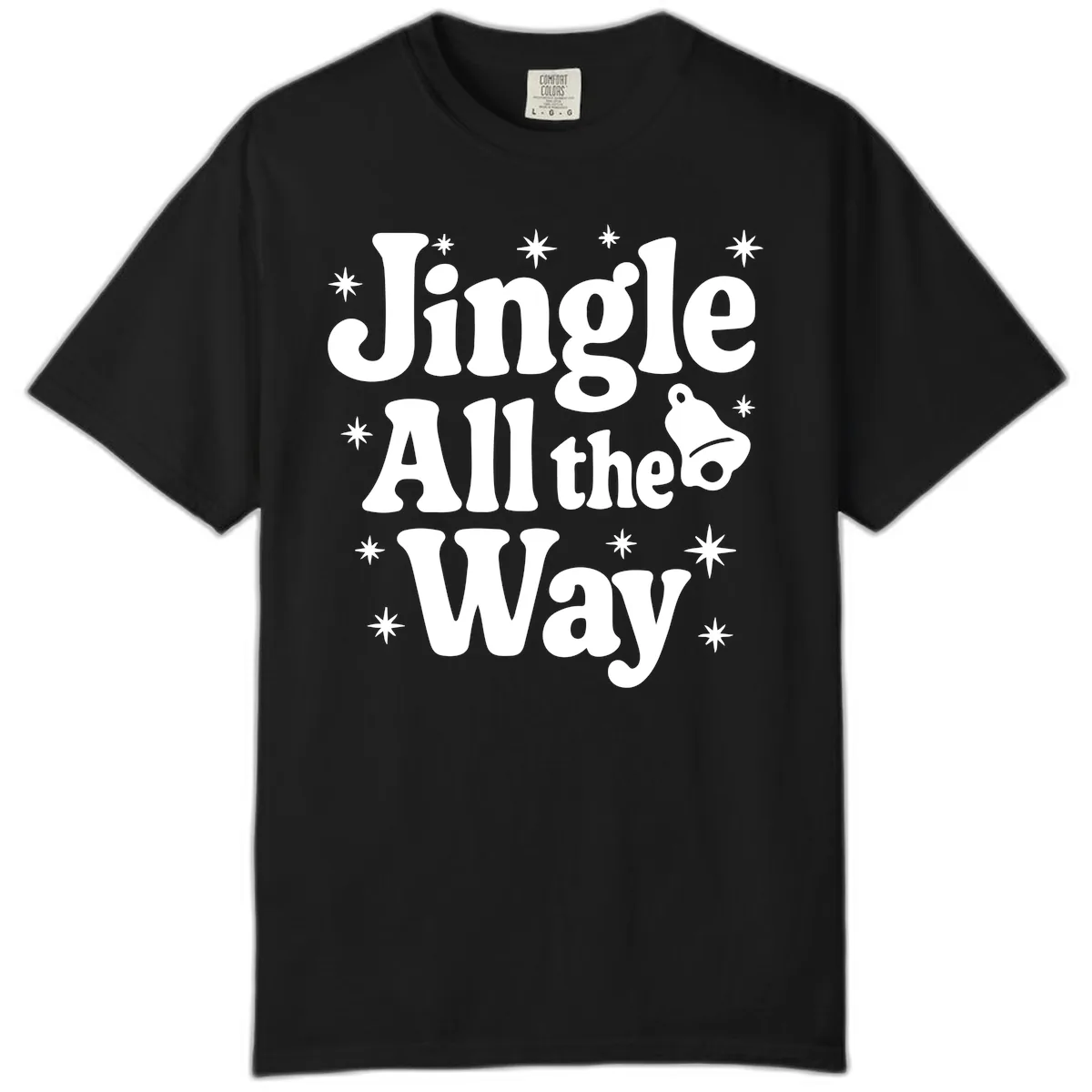 Jingle All The Way Retro Christmas Design Comfort Color in Black