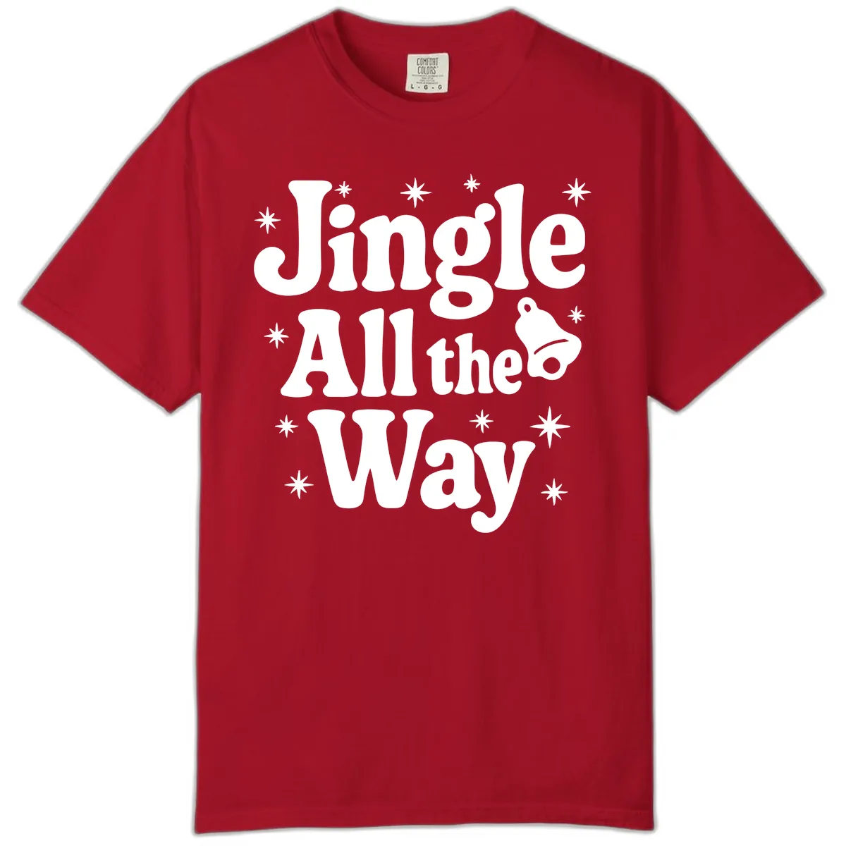 Jingle All The Way Retro Christmas Design Comfort Color in Red