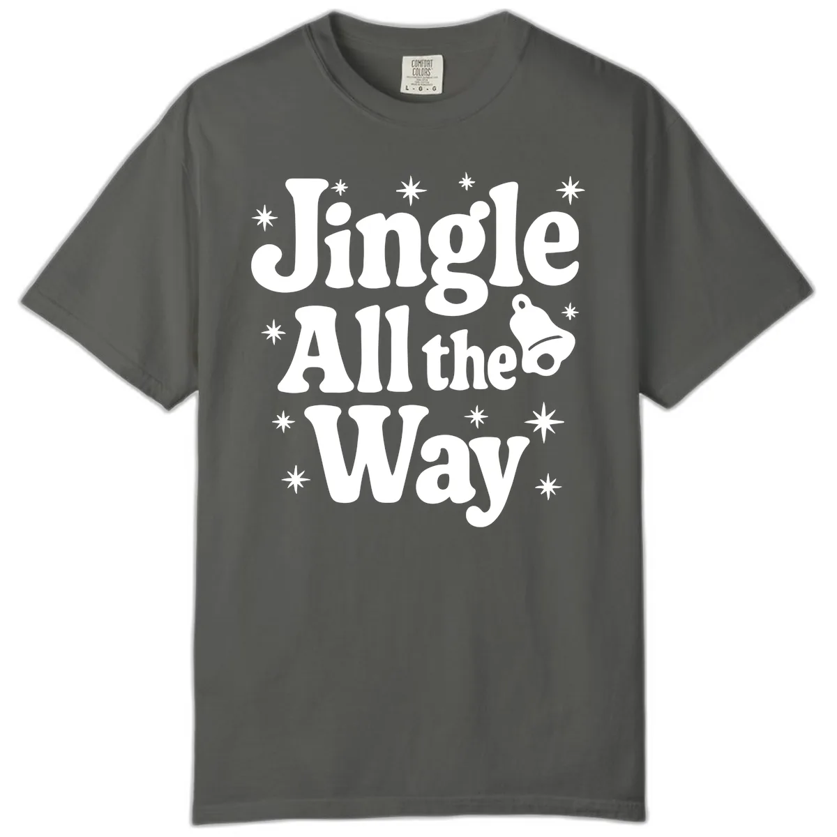 Jingle All The Way Retro Christmas Design Comfort Color in Pepper