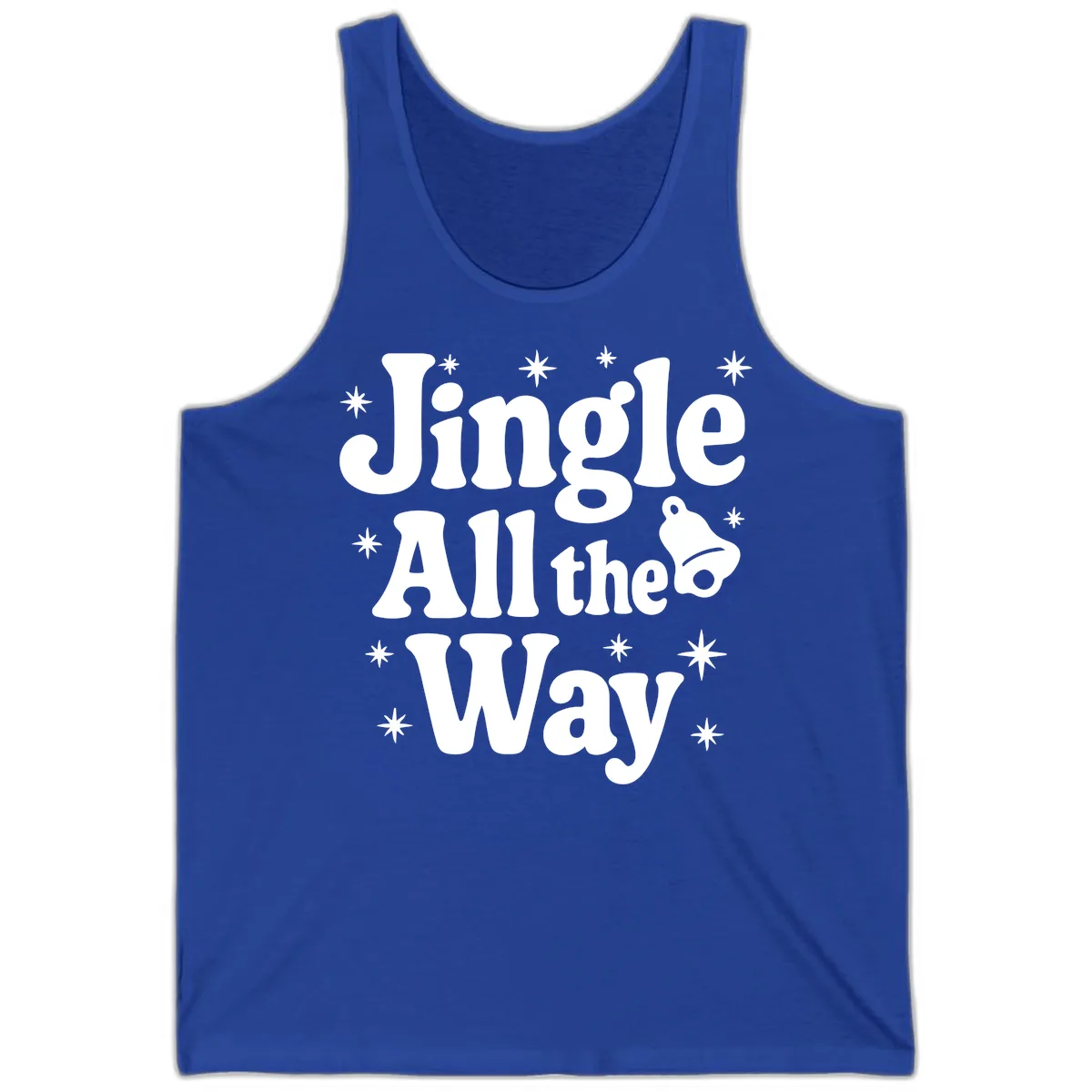Jingle All The Way Retro Christmas Design Tank in True Royal