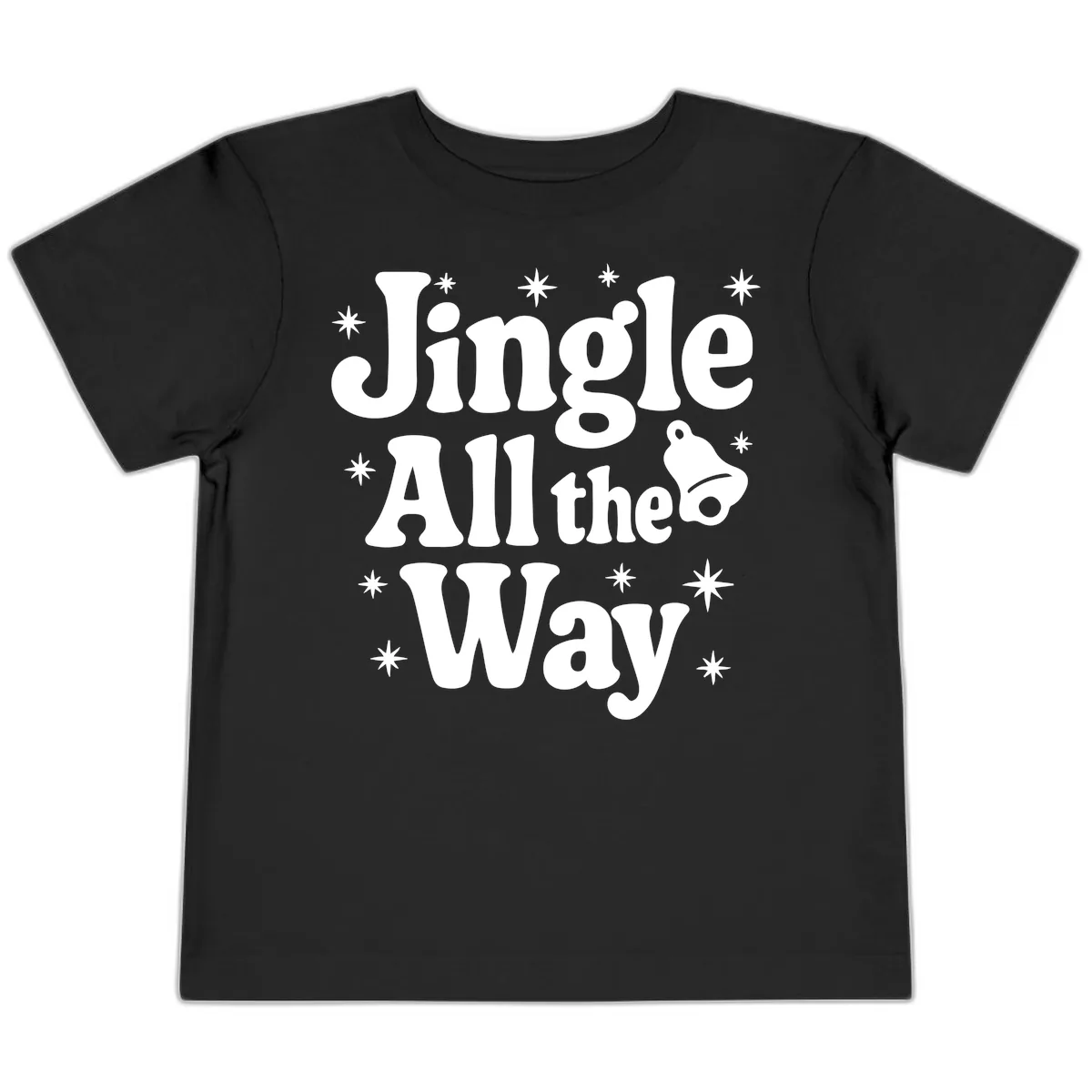 Jingle All The Way Retro Christmas Design Toddler T-Shirt in Black