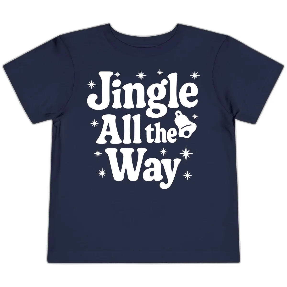 Jingle All The Way Retro Christmas Design Toddler T-Shirt in Navy