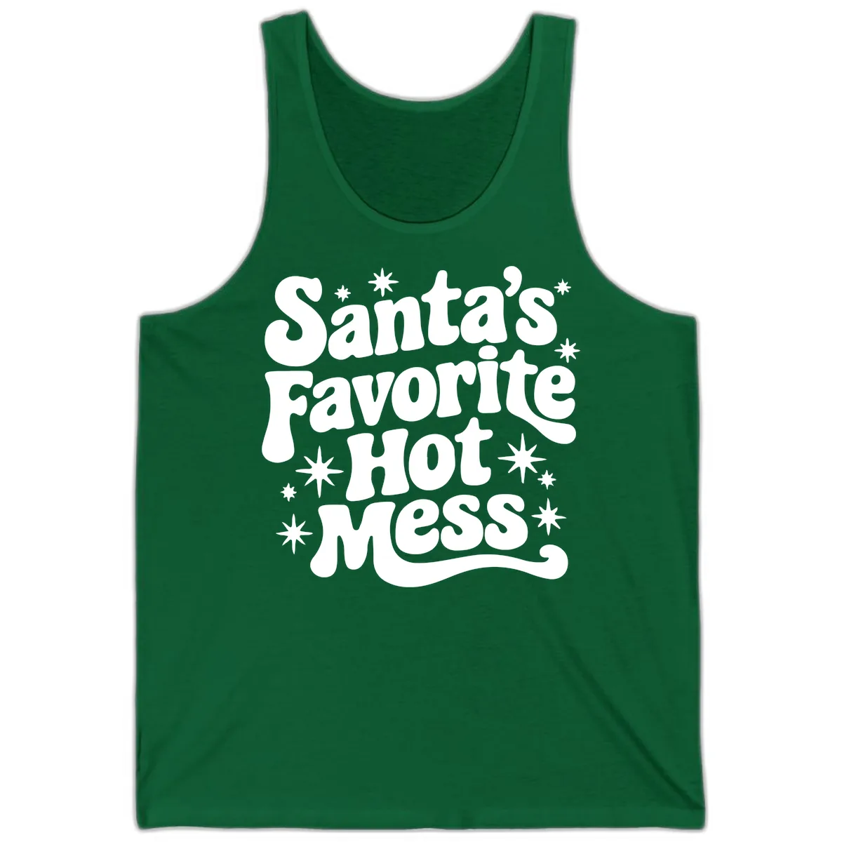 Santa's Favorite Hot Mess Christmas Tank in Kelly
