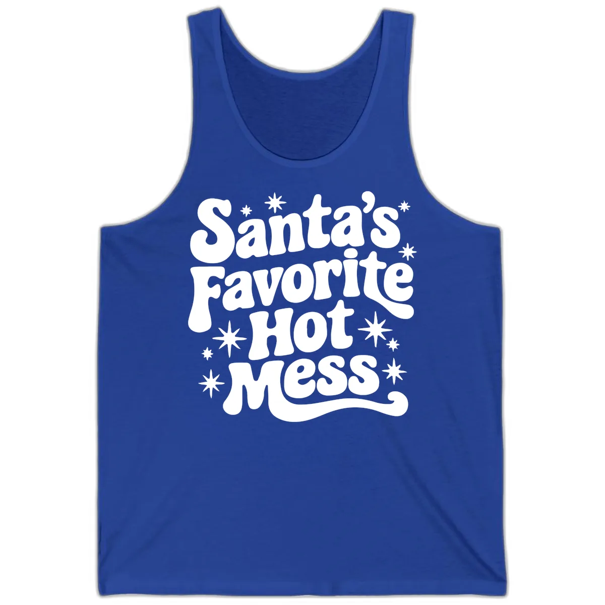 Santa's Favorite Hot Mess Christmas Tank in True Royal