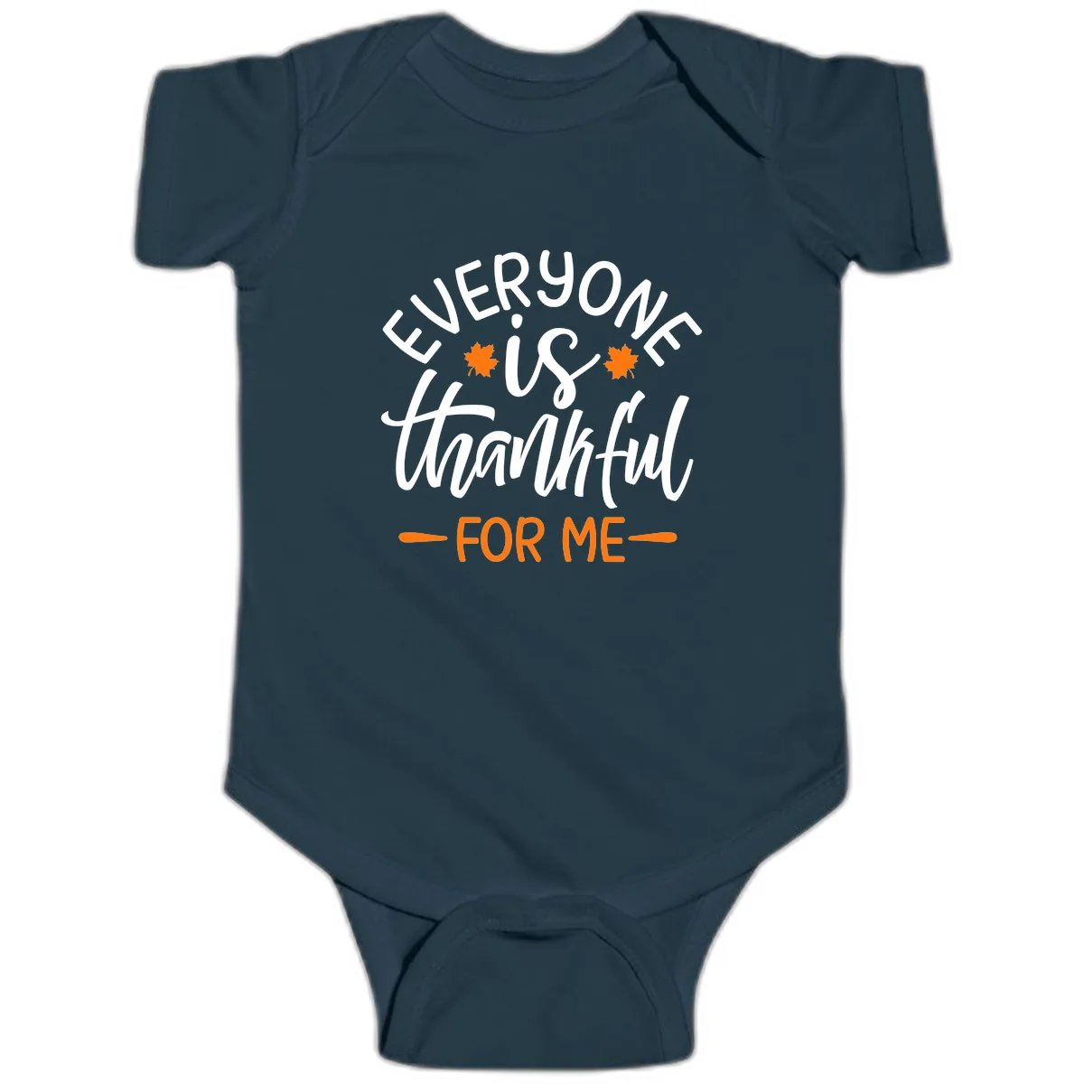 Everyone Is Thankful For Me Thanksgiving Baby Onesie in Navy