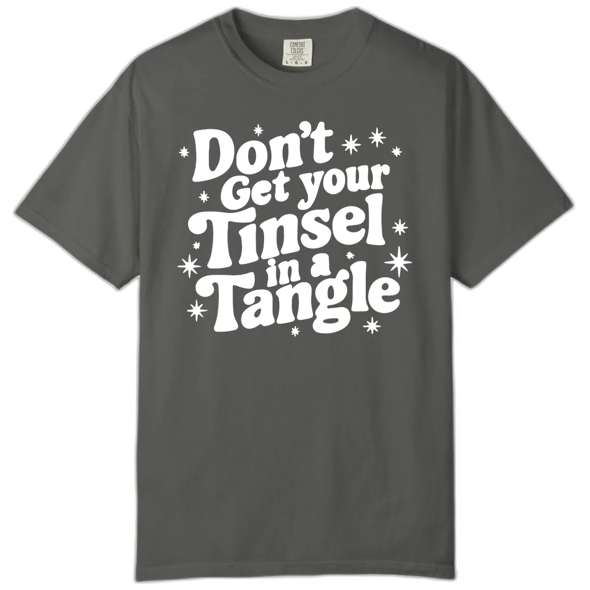 Don't Get Your Tinsel in a Tangle Holiday Design Comfort Color in Pepper