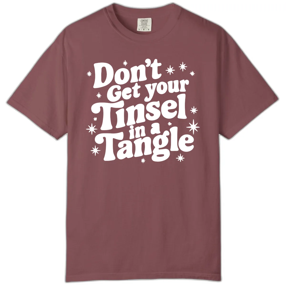 Don't Get Your Tinsel in a Tangle Holiday Design Comfort Color in Brick